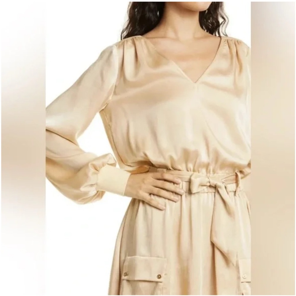Ramy Brook Cream Long Sleeve Dress